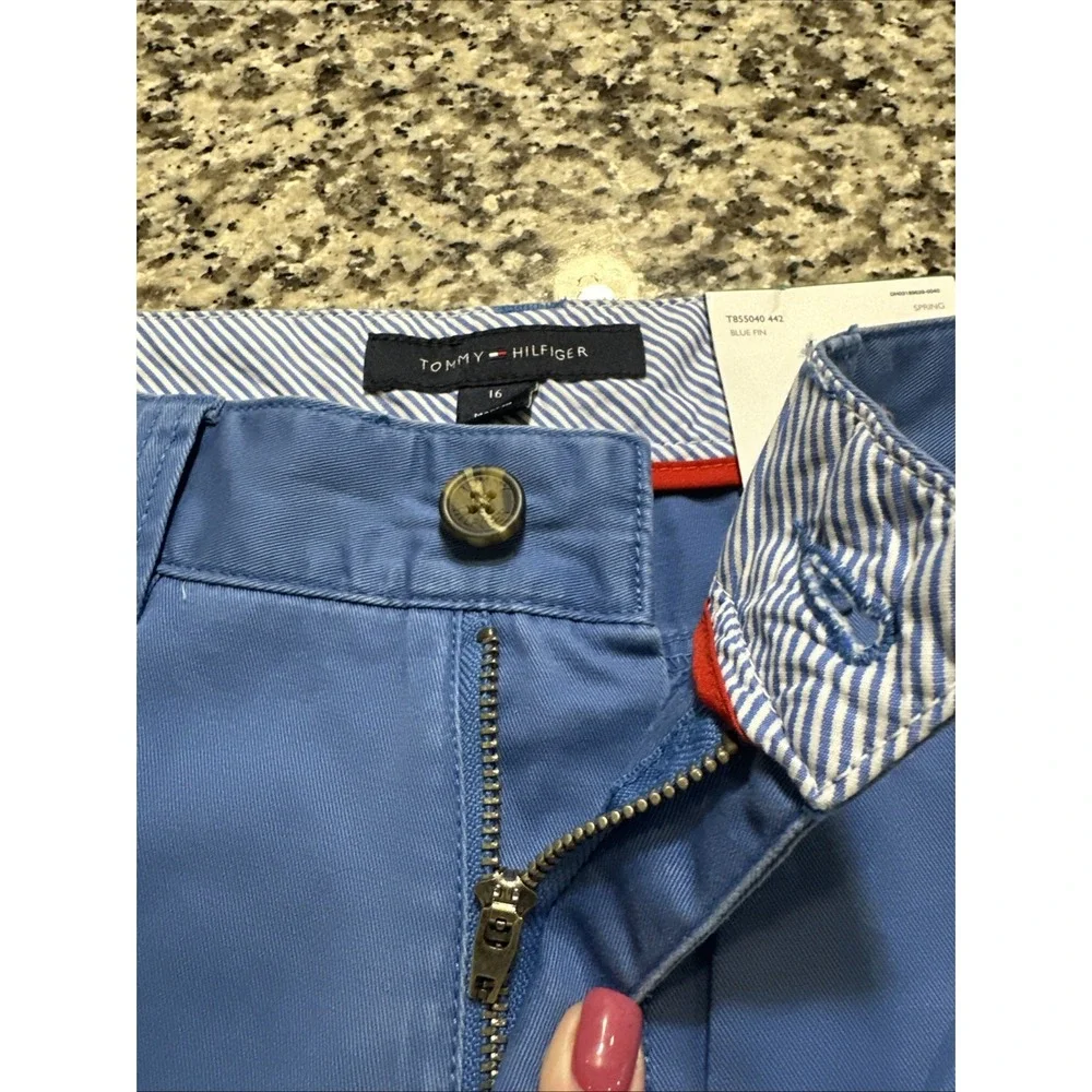 New Tommy Hilfiger Boy's Slim Size 16 Blue 100% Cotton Pants/Jeans Retail‎ $44
